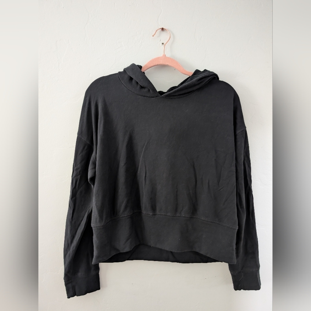 Modal/Cotton Aerie Crop Hoodie